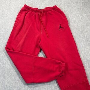 Jordan Sweatpants Men Large Red Athletic Tapered Logo Air Jordan Joggers
